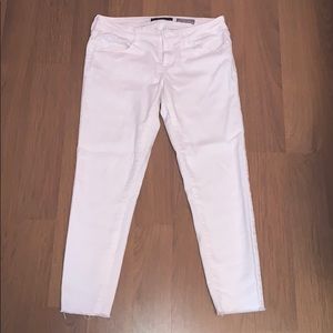 White cropped jeggings